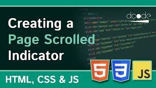 Creating a Page Scrolled Indicator with HTML, CSS and JavaScript | WEB DESIGN