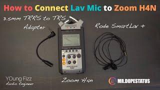 Zoom H4n BASICS: How to plug in a 3.5mm mic such as a Rode Lavalier Mic (2024 Update)