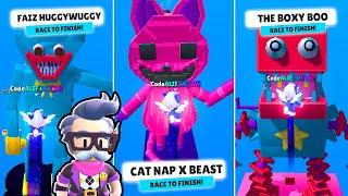 POPPY PLAYTIME HUGGY WUGGY CATNAP BOXY BOO‼️ PLAY 4 NEW WORKSHOP MAPS IN STUMBLE GUYS
