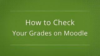 Moodle 3.1 - How to Check Your Grades