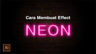 #53 Tutorial Illustrator | Cara Membuat Desain Font NEON LAMP di Adobe Illustrator 2021