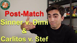 Alcaraz vs. Tsitsipas, Sinner vs. Dimitrov Roland Garros 2024 QF | Post-Match