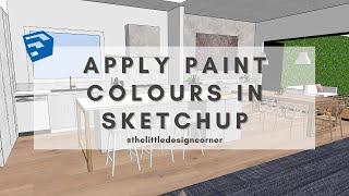 How to apply specific paint colours in SketchUp