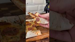 Sausage stuffed crust pizza ️ #shorts