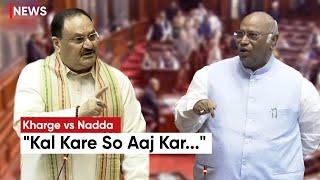 Mallikarjun Kharge vs JP Nadda: Verbal Spat Erupts In Rajya Sabha Over Women Reservation Bill