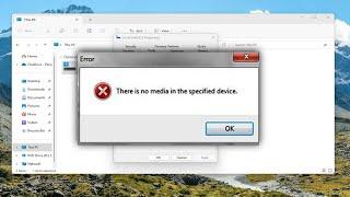 USB Error There Is No Media in the Specified Device [Solution]