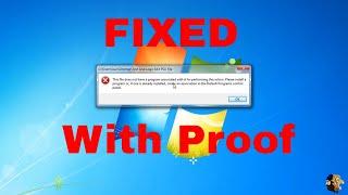 How To Fix | This File Does Not Have A Program Associated With It For Performing This Action | Proof