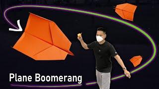 How to make a boomerang paper plane. DIY paper airplane that can fly forever