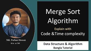 Merge Sort Algorithm | Code & Time Complexity | Data Structure & Algorithm | Bangla Tutorial