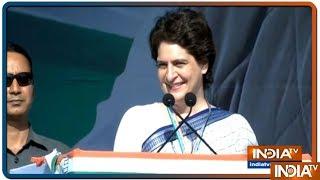 Priyanka Gandhi first elections speech where she takes on PM Modi | Watch