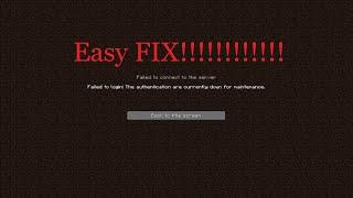 HOW TO FIX "authentication servers are Currently down for Maintenance" New 2021