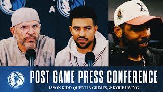 Jason Kidd, Quentin Grimes, & Kyrie Irving | Post Game @ POR | 12/28/24