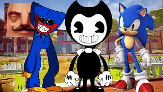 Hello Neighbor - New Neighbor Bendy Huggy Wuggy Sonic the Hedgehog History Gameplay Walkthrough