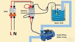 float switch connection modular contactor water pump