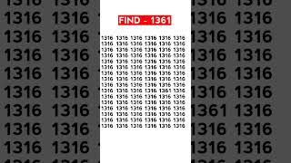 Let See How Genius You are - Find 1361 #Shorts