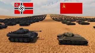 500 German WW2 Tanks VS 500 Soviet WW2 Tanks | Ultimate Epic Battle Simulator 2