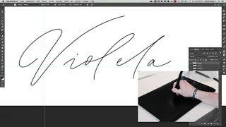 Digital Lettering in Photoshop with a Wacom Tablet