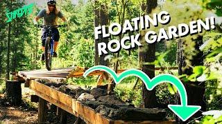 Floating Rock Garden Build and Ride! // Adding Onto our Wooden Skinny Line