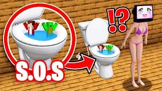 JJ and Mikey TROLLED TV Woman in TOILET in Minecraft - Maizen