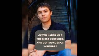 Jawed Karim The First Youtuber !! #Shorts #Facts