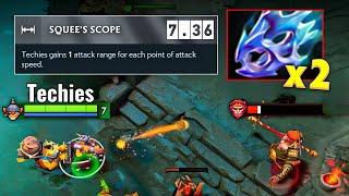 +3000 Attack Range New Techies 7.36 IMBA Attack Speed x2 Moonshard Builds Dota 2