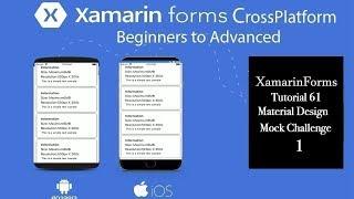 Xamarin Forms Material Design Mock Challenge1[Tutorial 61]