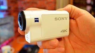 SONY FDR X3000 - Обзор и настройка камеры, примеры видео днём, ночью, при ветре