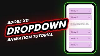  How to Animate Dropdown in Adobe Xd | adobe xd dropdown menu | Beekay