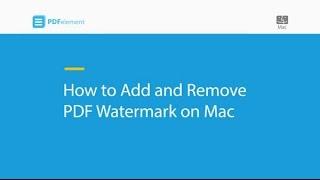 How to Add and Remove PDF Watermark on Mac (compatible with macOS 10.14 Mojave)