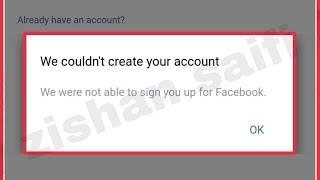 Facebook Fix We couldn't create your account we were not able to sign you up for Facebook Problem