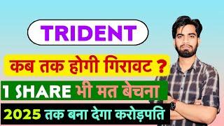 2025 तक बना देगा करोड़पति ? Trident Share News Today • Why Trident Share Falling ?