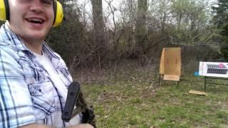 Buddy shooting my AR I built