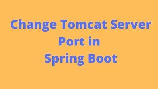 how to change default server port number in spring boot using application properties