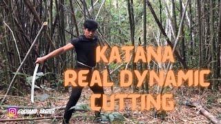 Katana real dynamic cutting technique in the bamboo forest!!