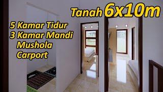 Rumah Minimalis 6x10 meter - 5 Kamar Tidur