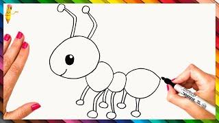 How To Draw An Ant Step By Step  Ant Drawing Easy