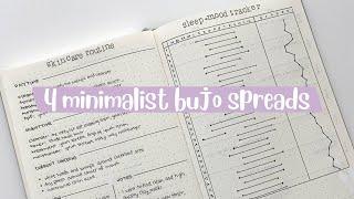 4 easy & minimalist bullet journal spread ideas to try out!