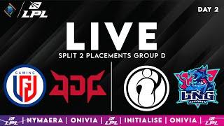 LPL English Live | Split 2 Placements Day 2 with Nymaera & Initialise