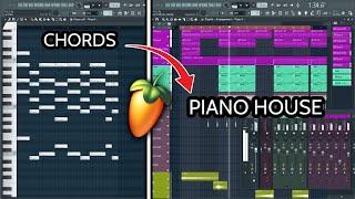 HOW TO MAKE PIANO HOUSE FROM CHORDS #flstudio