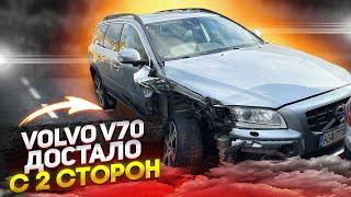 Volvo XC70 с оторванным колесом