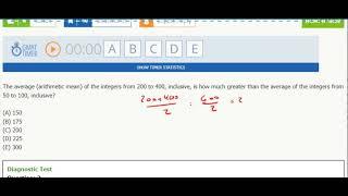 The average (arithmetic mean) of the integers from 200 to 400, inclusive, is how much greater than..