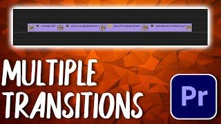 How to Add Transitions to Multiple Clips at Once in Premiere Pro