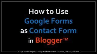 How to Use Google Forms as a Contact Form in Blogger