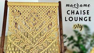 DIY Macrame Deckchair Cover │ Macrame Lounge Chair Tutorial │ Garden idea │ Macrame hammock