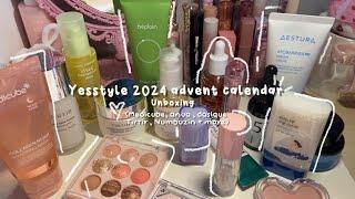 UNBOXING Yesstyle 2024 advent calendar ⋆. 𐙚 ˚: is it worth it ?!, 24 FULL sized kbeauty products !