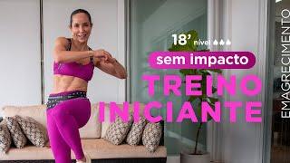 18 minutos para perder barriga em casa - tudo em pé - iniciantes sem impacto  - Carol Borba