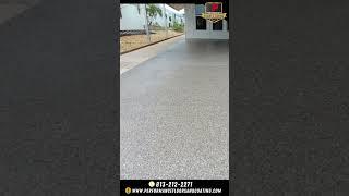 Revitalize your driveway with the stunning Garnet Flake Floor Coating! 