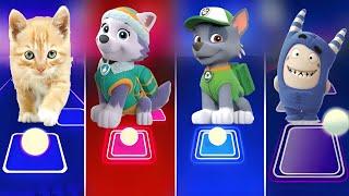 Cut cat VS Chase VS Rocky VS Oddbods Paw Patrol Coffin Dance Tiles Hop Edm Rush