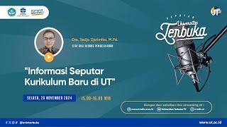 Informasi Seputar Kurikulum Baru di UT - Seputar Universitas Terbuka