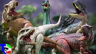 T-REX, ALLOSAURUS, INDOMINUS, CARNOSAURUS, THERIZINOSAURUS| Jurassic World